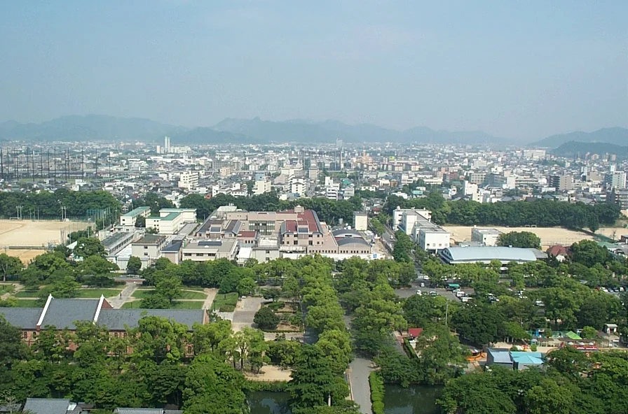 從姬路城望出去的姬路市景。