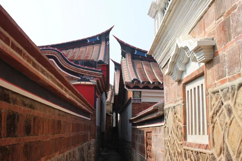 瓊林傳統建築向上揚起的燕尾脊