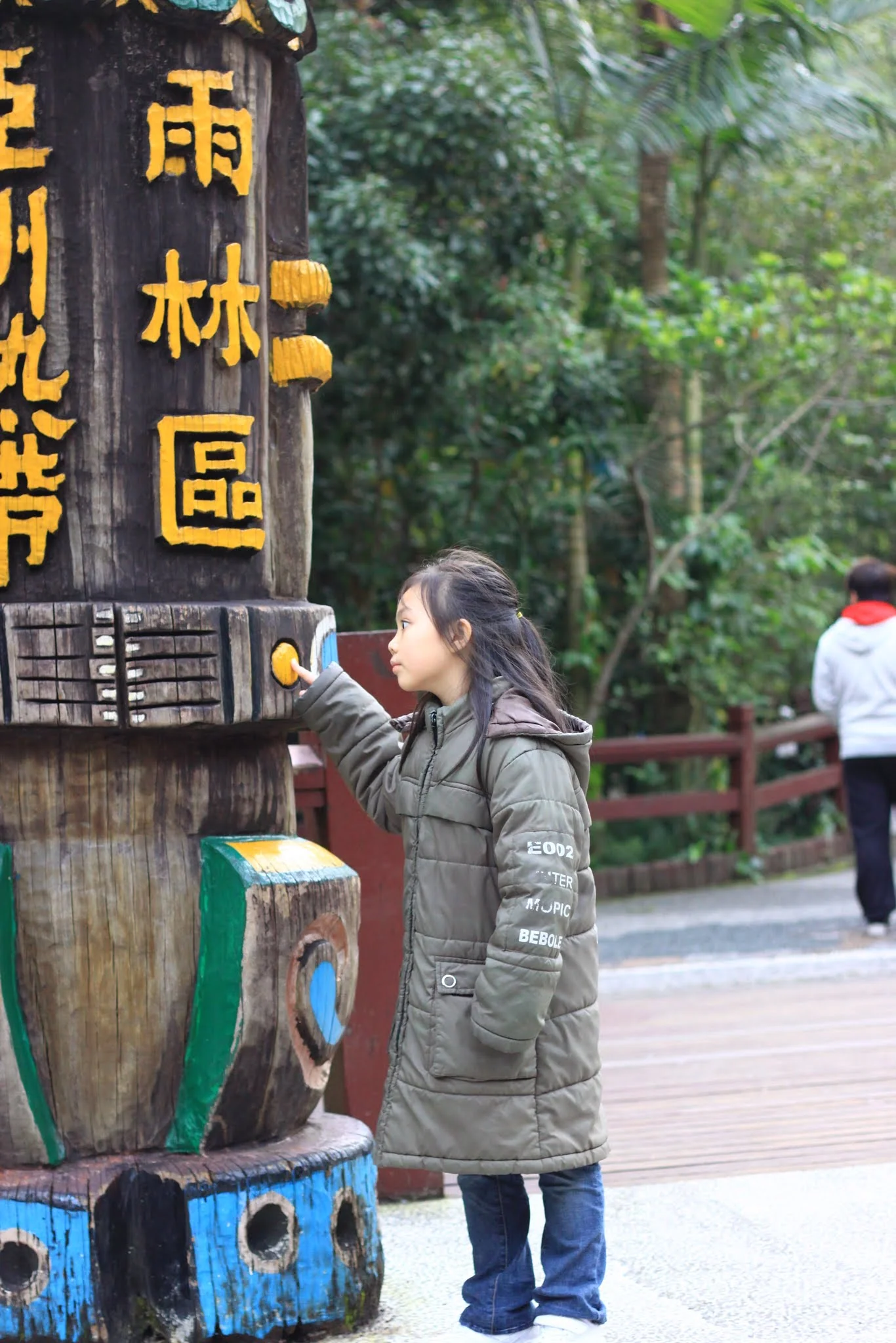 雨林區電鈴設施的近景